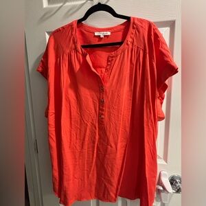 Short sleeve plus size blouse
